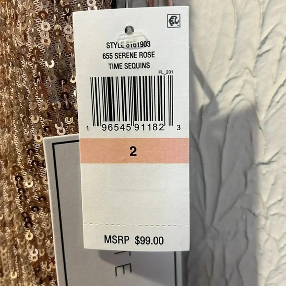 1. State Rose Gold sequined dress size 2 - Picture 7 of 11